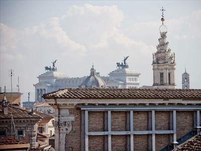 Navona Chiesa Pace view of the Vittoriano Altar of the Fatherland monument